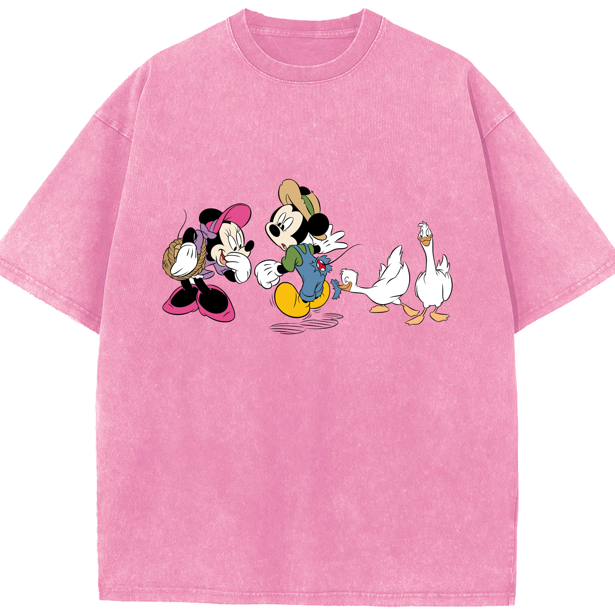 （画像用） ミッキーマウス Mickey Mouse 綿100% ヴィンテージ風 半袖Tシャツ（フロントプリント）